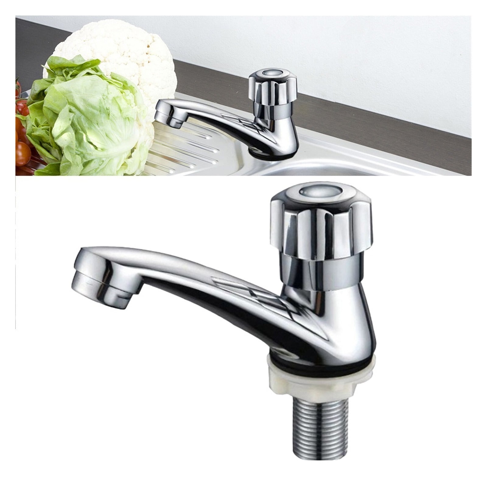 1pc Cold Only Basin Faucet Bathroom Wash Basin Faucet Single Hole Cold Tap for Home Hotel ,Tankless Design
