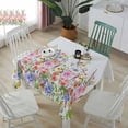 thumbnail image 2 of Rectangle Tablecloth Waterproof for Kitchen Dining, Spring Polyester Wrinkle Textured Tablecloths, Indoor and Outdoor Decor Resistant Washable Desktop Protectors Tablecloths, 54x54 Inch, 2 of 5