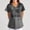 Gray, variant on Women's "We The People" Script V-Neck Tee with "1776-2025" Star Circle and "250 Years" Bold Text, Subtle Black-on-Black Print for Sophisticated Look Gray L