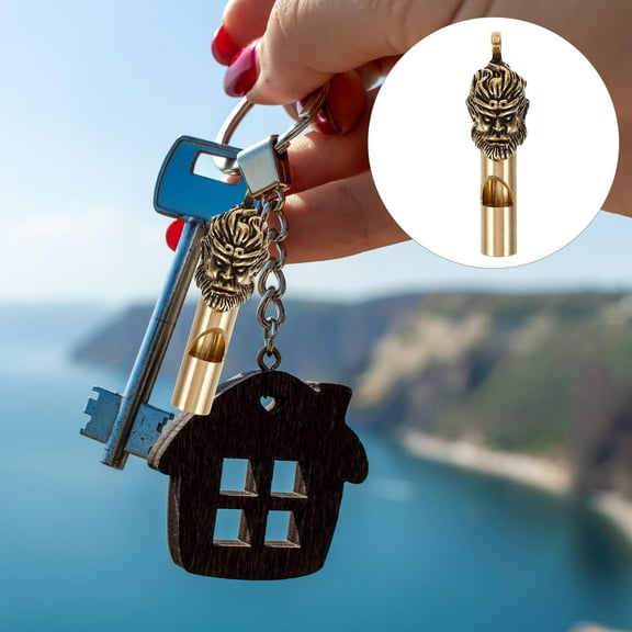 WASHWEPE Hiking Emergency Whistle Golden Loud 1Set