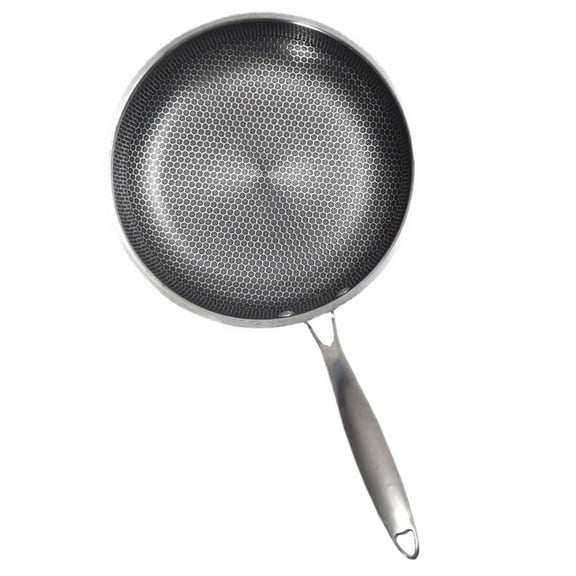 RENACLIPY Honeycomb Nonstick Stainless Steel Frying Pan for Eggs and Everyday Cooking
