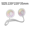 thumbnail image 5 of Ventilador de cuello portátil ligero, aire acondicionado, súper silencioso y recargable por USB, rotación de 360°, luces LED de colores, tiempo de trabajo prolongado, regalo ideal para el verano (1, 5 of 5