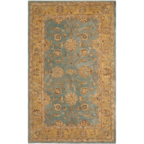 SAFAVIEH Anatolia Sally Floral Area Rug, Blue/Green, 4' x 6'