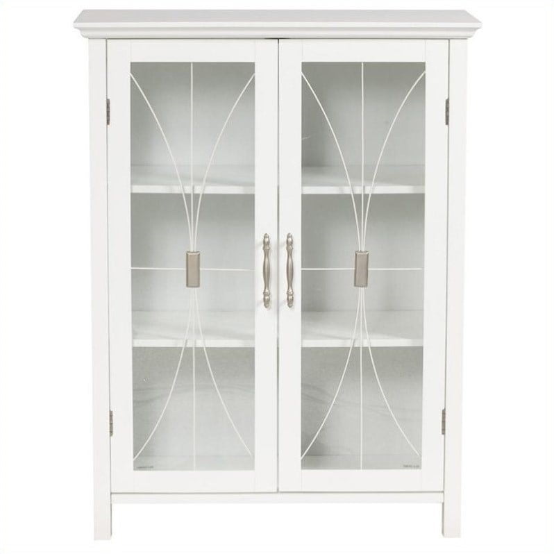 Elegant Home Fashions Delaney 2 Door Floor Storage Cabinet In