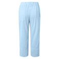 thumbnail image 5 of SNKSDGM Women's Plus Khaki Pants for Women High Waisted Cargo Pants Women Jeans Black Women Fashion Elastic Waist Pant with Pocket Loose Harem Pants Printed Crop Pants, 5 of 7