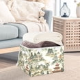 thumbnail image 3 of Yayeee Collapsible Cube Storage Bin with Lid Fabric Closet Decorative Basket with Handles, Green Mountain Pattern, 3 of 7