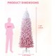 thumbnail image 5 of QinaQin Árbol de Navidad tipo lápiz nevado con luces LED cálidas, disponible en 6 o 7.5 pies, 320 puntas, incluye guantes, base plegable y papel kraft decorativo, 5 of 9
