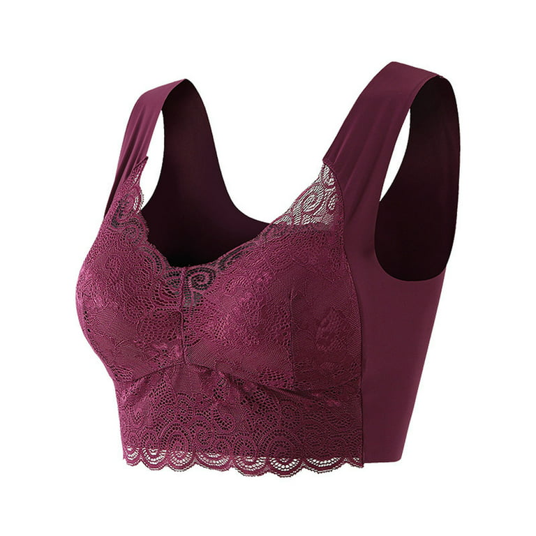 See Through Lace Bra Plus Size Bras Wirelesss Brassiere Misses Sexy  Lingerie bh
