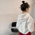 thumbnail image 3 of Baozhu Children Girl Sweatshirts Winter Wool Thick Kids Hooded Long Sleeves Hooded Sweatshirt Warm Toddler Girls Clothes, 3 of 5