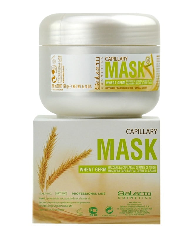 6.74 oz , Salerm Mascarilla Wheat Germ Capillary Mask dry hair Hair Scalp, Pack of 1 w/ SLEEK Comb - Walmart.com