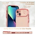 thumbnail image 2 of for iPhone 15 Case 6.1 inch,Cute Curly Wave Frame Case with Love Heart Pattern,Luxury Plating Edge Full Camera Protection Shockproof Phone Case for Women Girls-Pink, 2 of 16