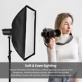 thumbnail image 2 of Riwcyla 60*90cm Quick Release Rectangular Softbox Bowens Mount Softbox with Grid Soft Cloth & Storage Bag for Product Photography Studio Lighting Live Stream, 2 of 6