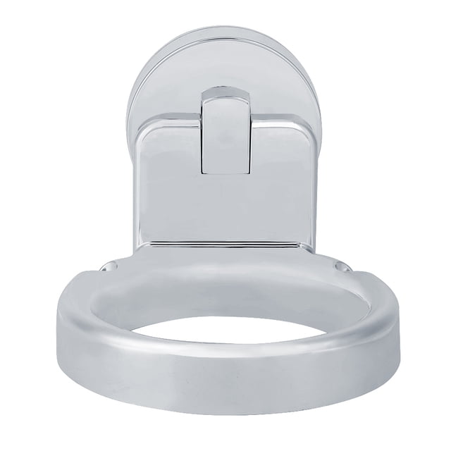 Solución de almacenamiento sin perforaciones para baños con soporte para secador de pelo con ventosa para montaje en pared