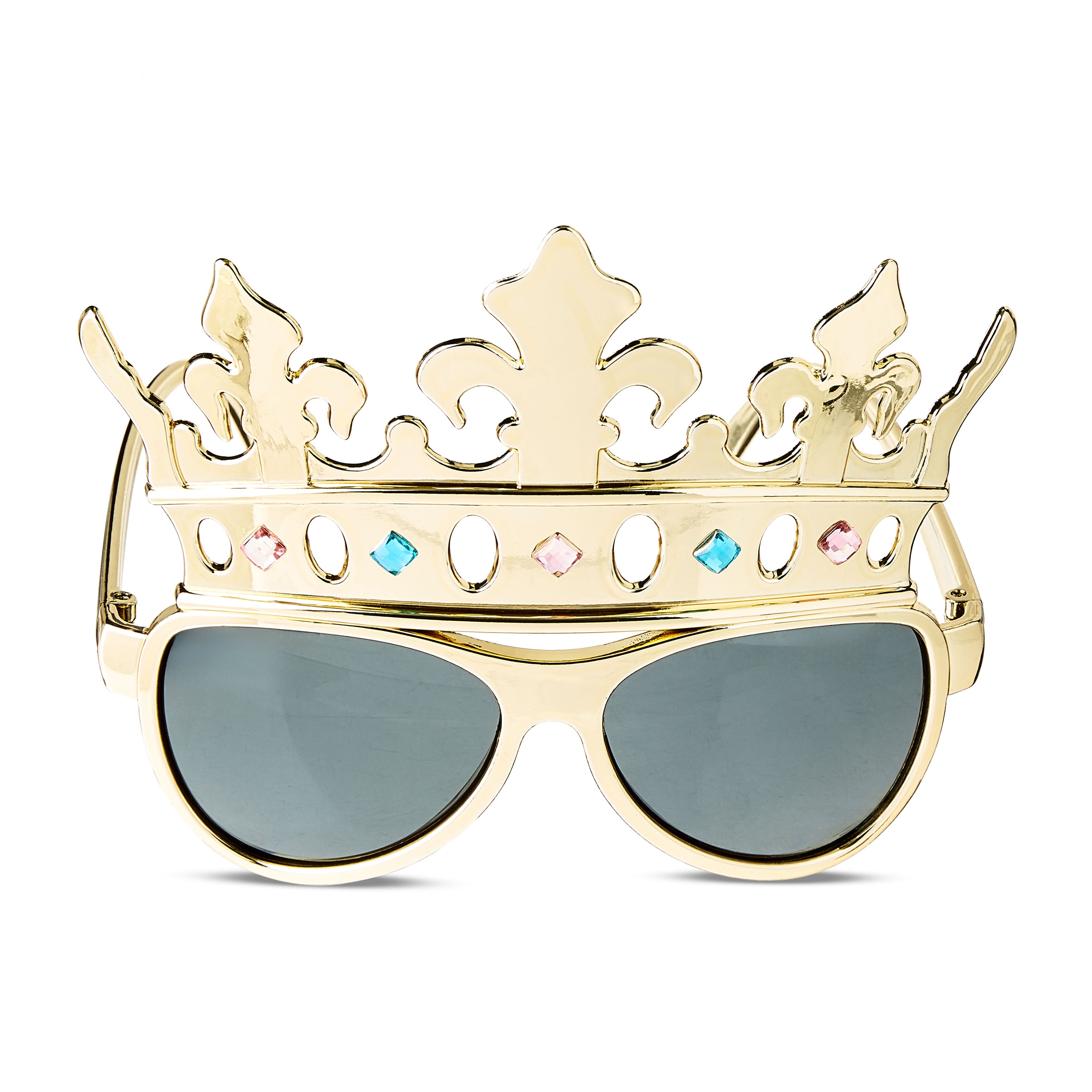 Way To Celebrate Gold Crown Party Sunglasses for Adults Eye  display picture 2
