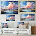 thumbnail image 4 of Designart "Infinite Azure Endless Sky II" Landscapes Floater Framed Wall Art Living Room, 4 of 7