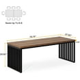 thumbnail image 6 of Tribesigns 78.74" Extra Long Computer Desk 2 Person Desk, Double Long Desk with Heavy Duty Metal Frame for Home Office, Brown & Black, 6 of 7
