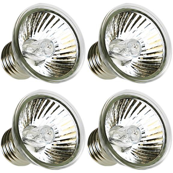 4 Pcs 50W Heating Light, Turtle Basking Spot Lamp, Reptile Heat Lamp for Turtle Aquarium, UVA UVB Bulb for Reptiles Amphibians, Chicken Coop Heater