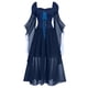 thumbnail image 1 of Womens Halloween Costumes 2024 Cosplay Gothic Dresses Women Casual Plus Size Cold Shoulder Dress Solid Color Lace Butterfly Sleeve Halloween Gothic Dress, 1 of 4