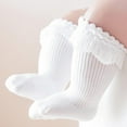 thumbnail image 2 of Baby Knee High Socks Non Slip Grip Ankle Socks Ruffled Long Stockings for Infants Toddlers Kids Boys Girls Spring, 2 of 9