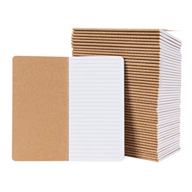 kraft notebook 48pack bulk lined notebook journals, travel journal