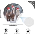 thumbnail image 4 of Dreamtimes Three Cute Horses for Christmas Placemats Set of 1 Non-Slip Heat Resistant Dining Table Place Mats Washable Kitchen PVC Weave Table Mats, 4 of 7