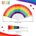 thumbnail image 2 of LINLIN 3 Pcs Rainbow Hand Fans, Foldable Gay Pride Fans, Colorful Paper Gay Fans Pride Stuff Accessories for LGBT Pride Month (Horizontal Striped Rainbow), 2 of 7