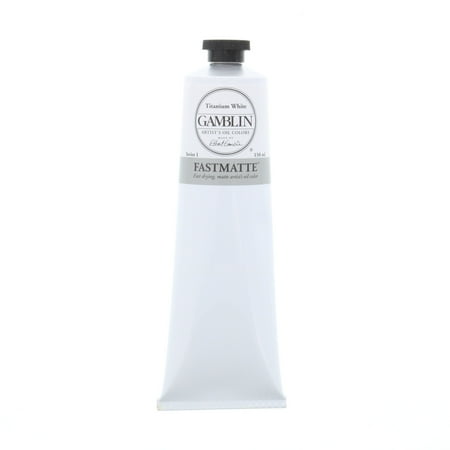 UPC: 0729911228104 | Gamblin FastMatte Alkyd Oil Color 150ml Tube Titanium White