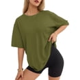 thumbnail image 2 of MOYIKO Womens Oversized T Shirts Crew Neck Short Sleeve Summer Trendy Tops Loose Fit Tee, 2 of 7