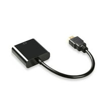 HDMI to VGA, Gold-Plated HDMI to VGA Adapter Cable(Male to Female) with Computer, Desktop, PC, Monitor, Projector, HDTV, Chromebook, Raspberry Pi, Roku and More(Black), VGA HDMI