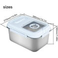 thumbnail image 2 of 20Lbs Airtight Rice Container with Flip Lid, Stainless Steel Food Storage Container with Date Tracker, Measuring Cup and Spoon, 10L Portable Kitchen Pantry Bin for Flour Grain Sugar - Silver, 2 of 6