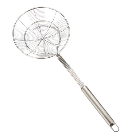 

Home Kitchen Strainer Ladle Stainless Steel Filter Spoon Scoop Noodle Pasta Cooking Skimmer Size 16