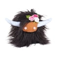 thumbnail image 1 of HWRETIE Highland Cow Plush Long Hair Decorative Stuffed Ornament, 1 of 6