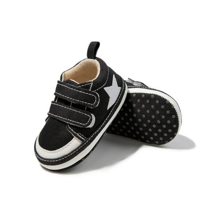 

Baby Girls Boys Canvas Sneakers Soft-soled High-Top First Walkers Shoes