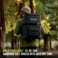 thumbnail image 2 of Ninja FrostVault Go 36-Can Backpack Soft Cooler with Cold Dry Zone Storage, Premium Heavy Duty Insulated Cooler, Keeps Ice For Hours, FF136CG Charcoal Gray, 2 of 8