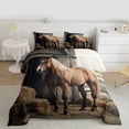 thumbnail image 2 of Castle Fairy Queen 3-Piece Western Animal Horse Comforter Set, 2 of 8