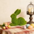 thumbnail image 5 of Yhmxh Easter Bunny Decorations, Resin Moss Bunny Figurines Green Faux Flocked Rabbit for Easter Decor Small Decorative Rabbit Statues for Easter Party Favors Gifts, Spring Tabletop Centerpiece, 5 of 7