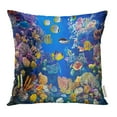 thumbnail image 1 of RYLABLUE Fish Colorful Aquarium Showing Different Fishes Swimming Sea Life Throw Pillowcase Cushion Case Cover, 1 of 1