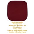 thumbnail image 6 of Sweet Home Collection Memory Foam Honeycomb Non-Slip Back 16" x 16" Chair Pad - Wine, 4 Pack, 6 of 7