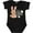 AB-Black, variant on My 1st Easter with Cute Brown Bunny and Easter Eggs Boys or Girls Baby Bodysuit