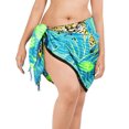 thumbnail image 2 of HAPPY BAY Women's Skirt Bathing Suit Cover-Up Beach Dress Summer Short Bikini Pareos Sarong Wraps Vacation Beachwear for Women One Size Flower, Blue, 2 of 4