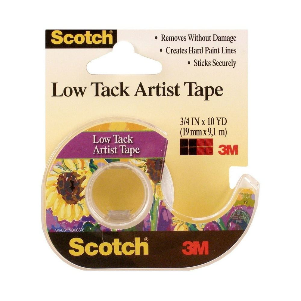 Scotch Low Tack Artist Tape 3/4 in. x 10 yd. (pack of 6)