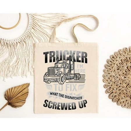vintage Trucker Truck Driver Vintage Truck Driver Tote Bag-TH19644