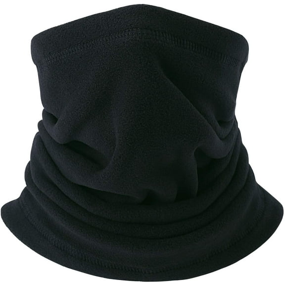 D-GROEE Winter Polar Fleece Neck Gaiter Neck Warmer Scarf Face Mask Beanie Hat