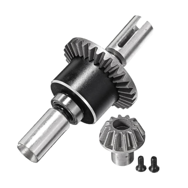 Piezas metálicas de mejora para coche RC Wltoys 12428 12423 12429, diferencial y engranaje para Feiyue FY-01/02/03 Diferencial delantero
