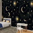 thumbnail image 2 of Peel and Stick Wallpaper blue moon plants stars Mystical esoteric for fabric Modern Art Wall Mural Decor Self Adhesive and Removable 100in x 144in, 2 of 8