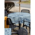 thumbnail image 5 of Outdoor Tablecloths with Umbrella Hole & Zipper, Navy Blue Starfish 60x60 Inch Square Tablecloths, Coastal Ocean Summer Sea Nautical Waterproof Table Cloth, Patio/Pool/Picnic Table Covers, 5 of 8