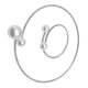 thumbnail image 1 of Elegant Pearl and Metal Bracelet Necklace Set for Women Silver Tone Great for Wedding Decoration 2Pcs, 1 of 3