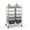 Beige & Gray, variant on 10-Drawer Rolling Storage Cart, Mobile Organizer Cart with Wheels, Metal Frame, Multicolor/Black/Beige & Gray, Home Office Classroom Storage