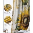 thumbnail image 3 of Sunflowers Retro Blackout Curtains for Bedroom Living Room Darkening Curtains 54 Inch Long Spring Summer Floral Botanical Short Curtain for Small Window Treatment Insulated Grommet Drapes 42"x54"x2, 3 of 9