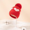 thumbnail image 5 of Baby Girls Winter Hat Toddler Beanie Cold Weather Warm Pompom Hat, 5 of 6